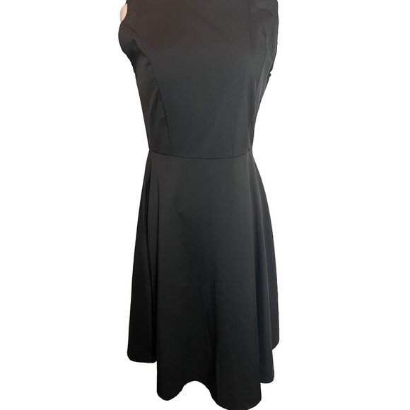 New Light Fashion black midi A Style Dress. Large (by measurements) - Picture 2 of 10